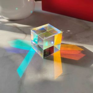 X-Cube Prism, Optical Color Combining Cube Prism for Light Splitting Experiment, Size 15~22mm
